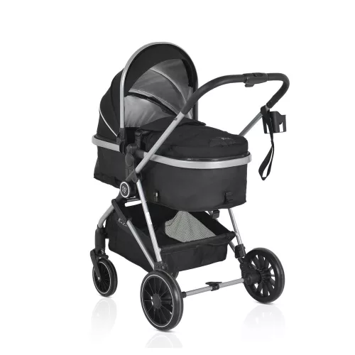 Moni Kali babakocsi 2in1 lapra csukható, megfordítható+táska fekete