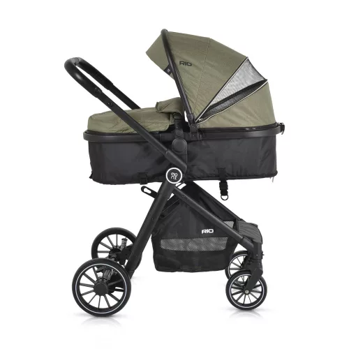Moni Rio babakocsi 2in1 lapra csukható 22 kg zöld