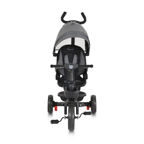 Moni Summer tricikli szülőkaros, zenél, játék tartókkal szürke