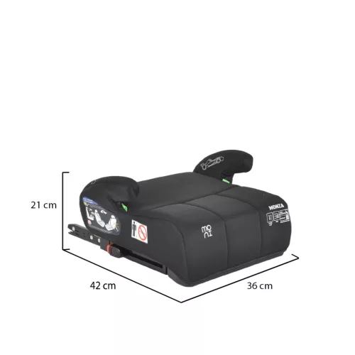 Moni MONZA ülésmagasító isofix I-SIZE 125-150cm FEKETE
