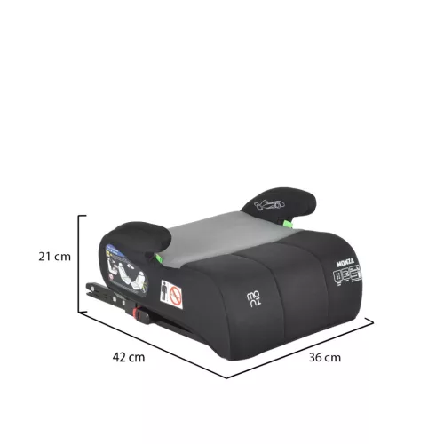 Moni MONZA ülésmagasító isofix I-SIZE 125-150cm SZÜRKE