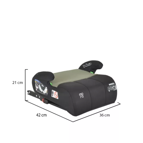 Moni MONZA ülésmagasító isofix I-SIZE 125-150cm ZÖLD