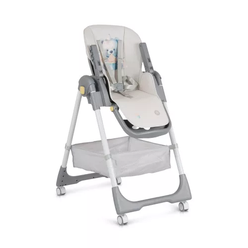 Moni Raffy etetőszék, könnyű, kompakt, multifunkciós, macis mintával sárga