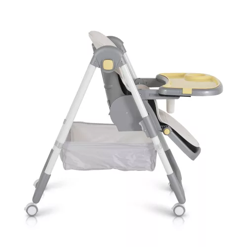 Moni Raffy etetőszék, könnyű, kompakt, multifunkciós, macis mintával sárga