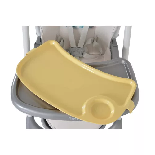 Moni Raffy etetőszék, könnyű, kompakt, multifunkciós, macis mintával sárga