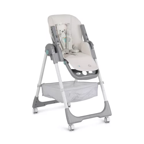 Moni Raffy etetőszék, könnyű, kompakt, multifunkciós, macis mintával menta