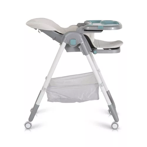 Moni Raffy etetőszék, könnyű, kompakt, multifunkciós, macis mintával menta