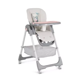   Moni Raffy etetőszék, könnyű, kompakt, multifunkciós, macis mintával pink