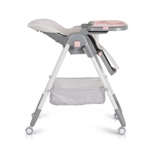 Moni Raffy etetőszék, könnyű, kompakt, multifunkciós, macis mintával pink