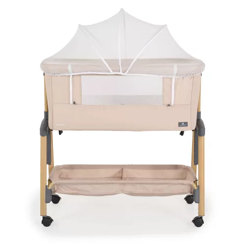 Moni Adoro babaöböl szúnyoghálóval, 7 poz. dönthető, kerekes,+tároló bézs/kh