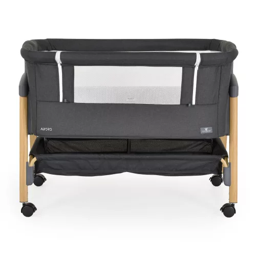 Moni Adoro babaöböl szúnyoghálóval, 7 poz. dönthető, kerekes,+tároló fekete