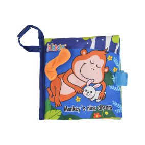 Moni Bébijáték kiskönyv majmos kék