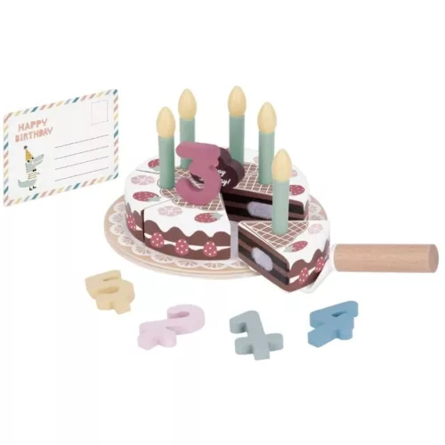Moni Tooky toy fajáték szülinapi torta szett pasztel színű