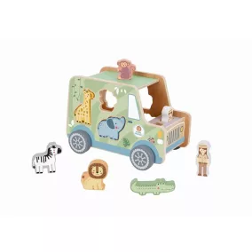 Moni Tooky toy fa állatos formabedobó autó pasztel szín
