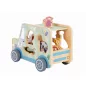 Moni Tooky toy fa állatos formabedobó autó pasztel szín