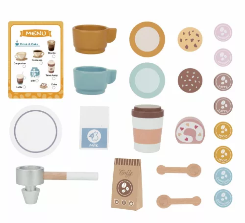 Moni Tooky toy fajáték kávéfőző pasztel