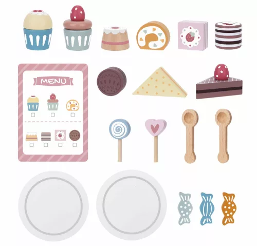 Moni Tooky fajáték desszert stand különböző sütikkel