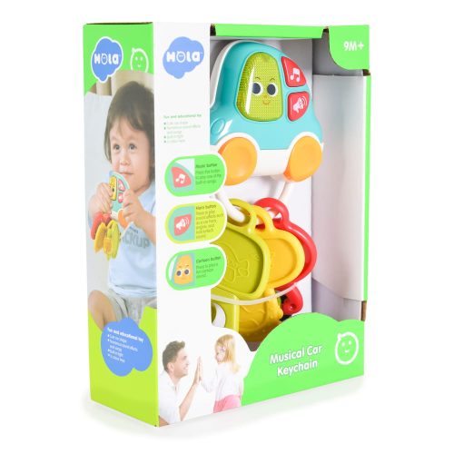 Moni Hola csörgő, zenélő kulcs autós
