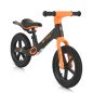   Moni Next step 12es futóbicikli, sárvédővel, fújható gumi, lábtartó, 50kgig fekete/narancs