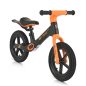   Moni Next step 12es futóbicikli, sárvédővel, fújható gumi, lábtartó, 50kgig fekete/narancs