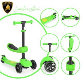 Moni Lamborghini 2in1 ráülős roller zöld