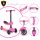 Moni Lamborghini 2in1 ráülős roller pink