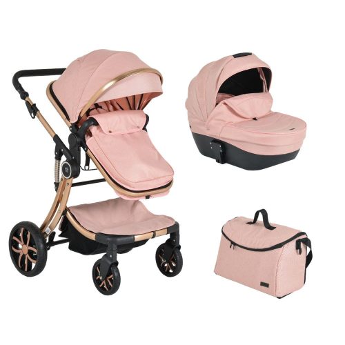 Moni Polly 2in1 babakocsi szett:sport+mózes pink 108614