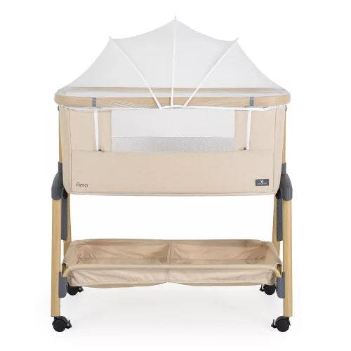Moni Amo babaöböl, 7 poziciós,szúnyoghálóval, tároló kosárral bézs