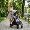 Moni BUGGY babakocsi lapracsukható, nagy kerekek, könnyű FEKETE