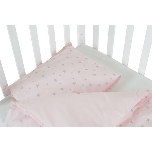 Moni Nook 3 részes bébi ágynemű huzat garnitúra pink csillag