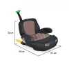 Moni JAX autós ülésmagasító háttámlával 125-150cm rögzítő hevederrel, ISOFIX PINK