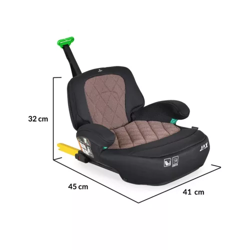 Moni JAX autós ülésmagasító háttámlával 125-150cm rögzítő hevederrel, ISOFIX PINK
