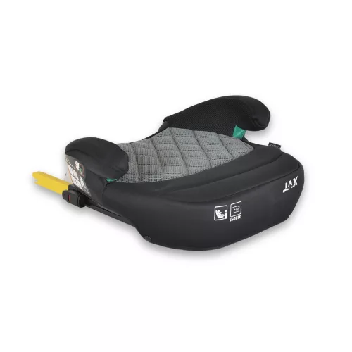 Moni Jax autós ülésmagasító háttámlával 125-150cm rögzítő hevederrel, isofix szürke
