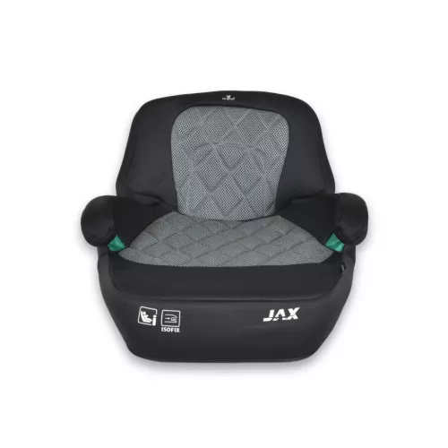 Moni JAX autós ülésmagasító háttámlával 125-150cm rögzítő hevederrel, ISOFIX SZÜRKE
