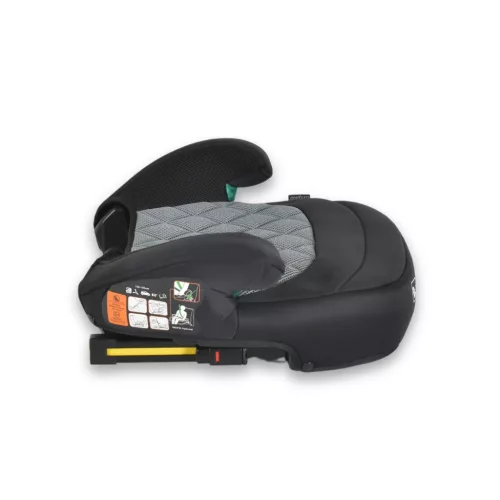 Moni JAX autós ülésmagasító háttámlával 125-150cm rögzítő hevederrel, ISOFIX SZÜRKE