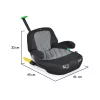 Moni JAX autós ülésmagasító háttámlával 125-150cm rögzítő hevederrel, ISOFIX SZÜRKE