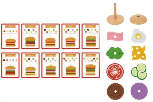 Moni Tooky toy fa hamburger készítő szett