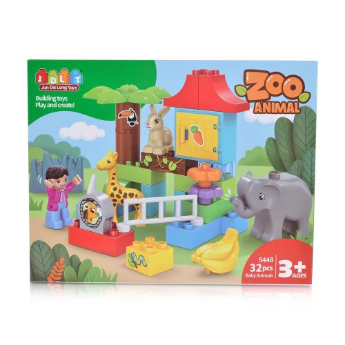 Moni Építőjáték zoo állatfigurákkal