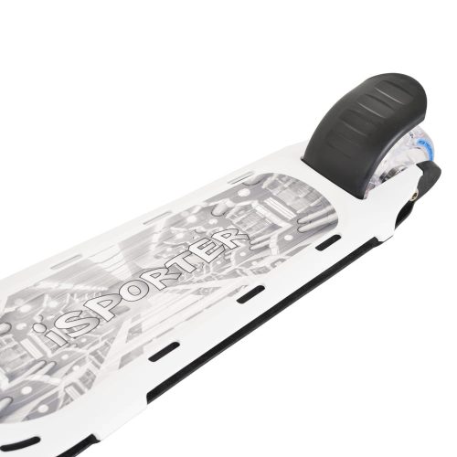 Moni Isporter roller kamaszoknak villogó ledekkel, 50 kgig fehér/fekete