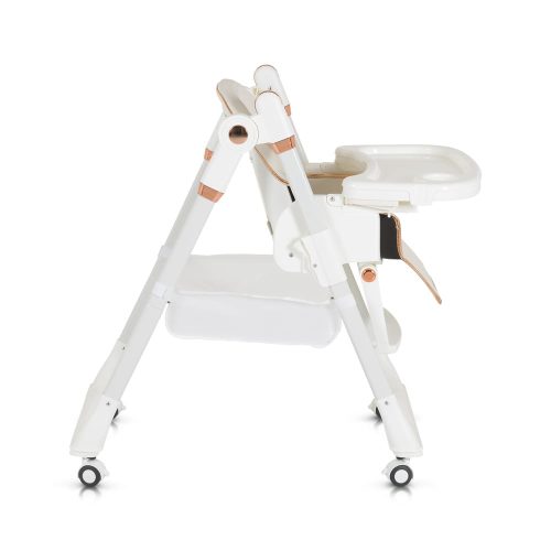 Moni Lindo multifunkciós etetőszék kiegészítőkkel (előke, kanál, villa) fehér