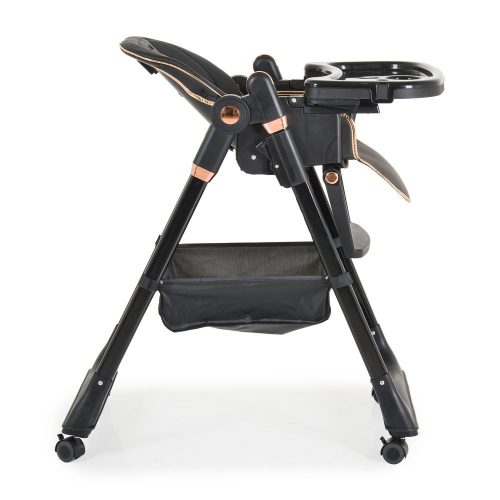 Moni Lindo multifunkciós etetőszék kiegészítőkkel (előke, kanál, villa) fekete