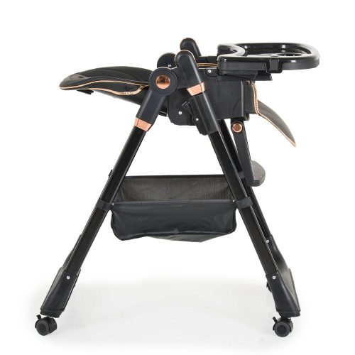 Moni Lindo multifunkciós etetőszék kiegészítőkkel (előke, kanál, villa) fekete