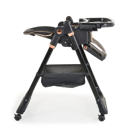 Moni Lindo multifunkciós etetőszék kiegészítőkkel (előke, kanál, villa) fekete