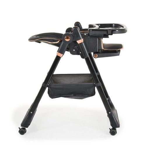 Moni Lindo multifunkciós etetőszék kiegészítőkkel (előke, kanál, villa) fekete