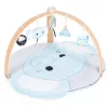 Moni Játszószőnyeg plüss, fa játékhíddal, összecsukható kerek vkék elefánt