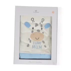 Moni Mum zsiráfos takaró 90*100cm kék