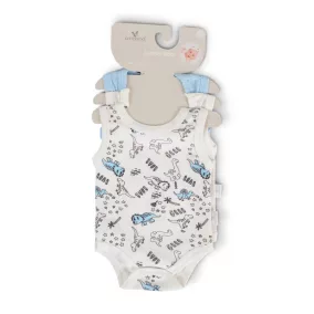 Moni BABARUHA BODY 3 dbos ujjatlan body szett KÉK
