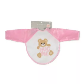   Moni BEAR előke hosszú ujjal, macis mintával, pvc/textil PINK