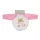 Moni BEAR előke hosszú ujjal, macis mintával, pvc/textil PINK