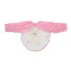 Moni BEAR előke hosszú ujjal, macis mintával, pvc/textil PINK